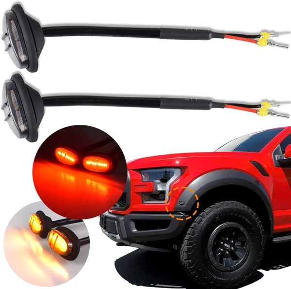 FORD F-150 FENDER FLARE LIGHT PAIR (RED)