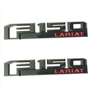 Ford F-150 Lariat Letter Pair Red and Black