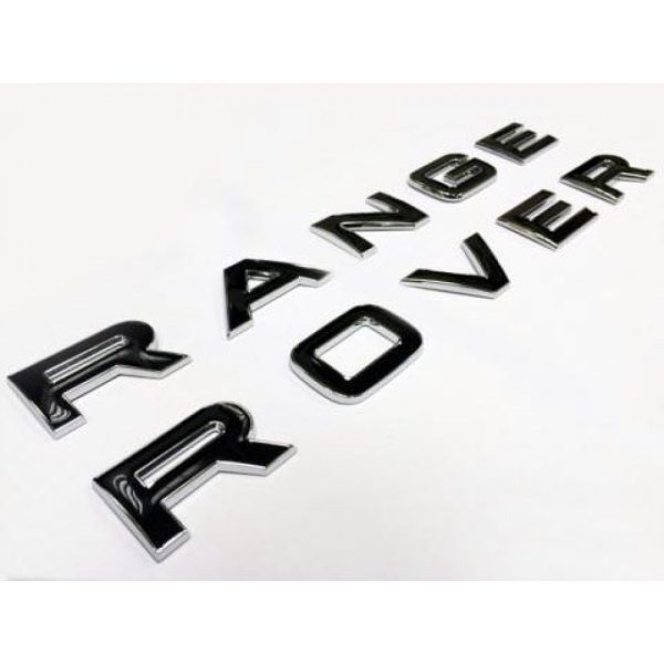 Black & Silver Ranger Rover Lettering Pair