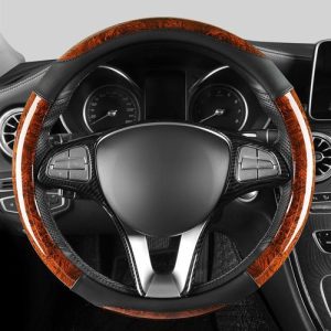 LEATHER STEERING WHEEL COVER